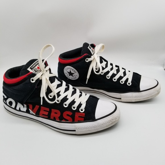 Converse Men's Chuck Taylor High Street Wordmark 2.0 Sneakers Sz 10 Black Logo - Picture 3 of 6